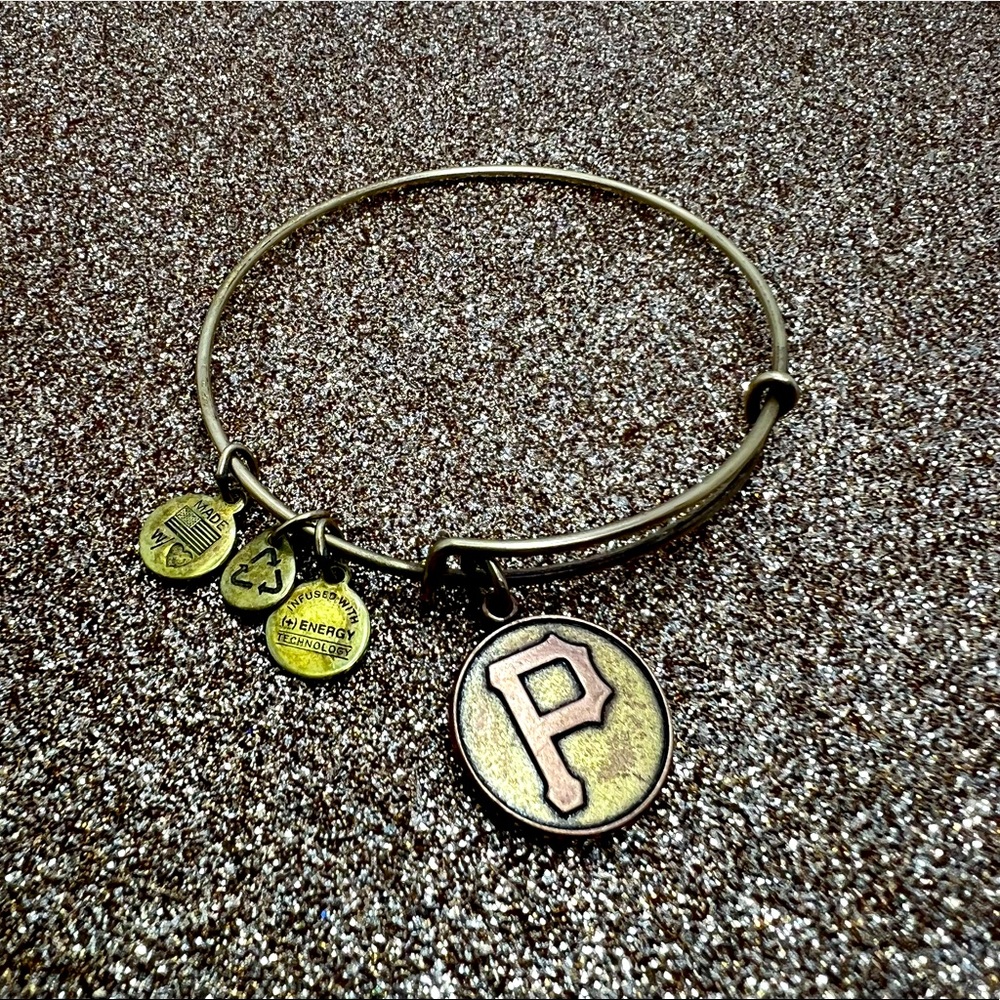 Alex and Ani MLB Pirates Brass Bangle Fashion Bracelet